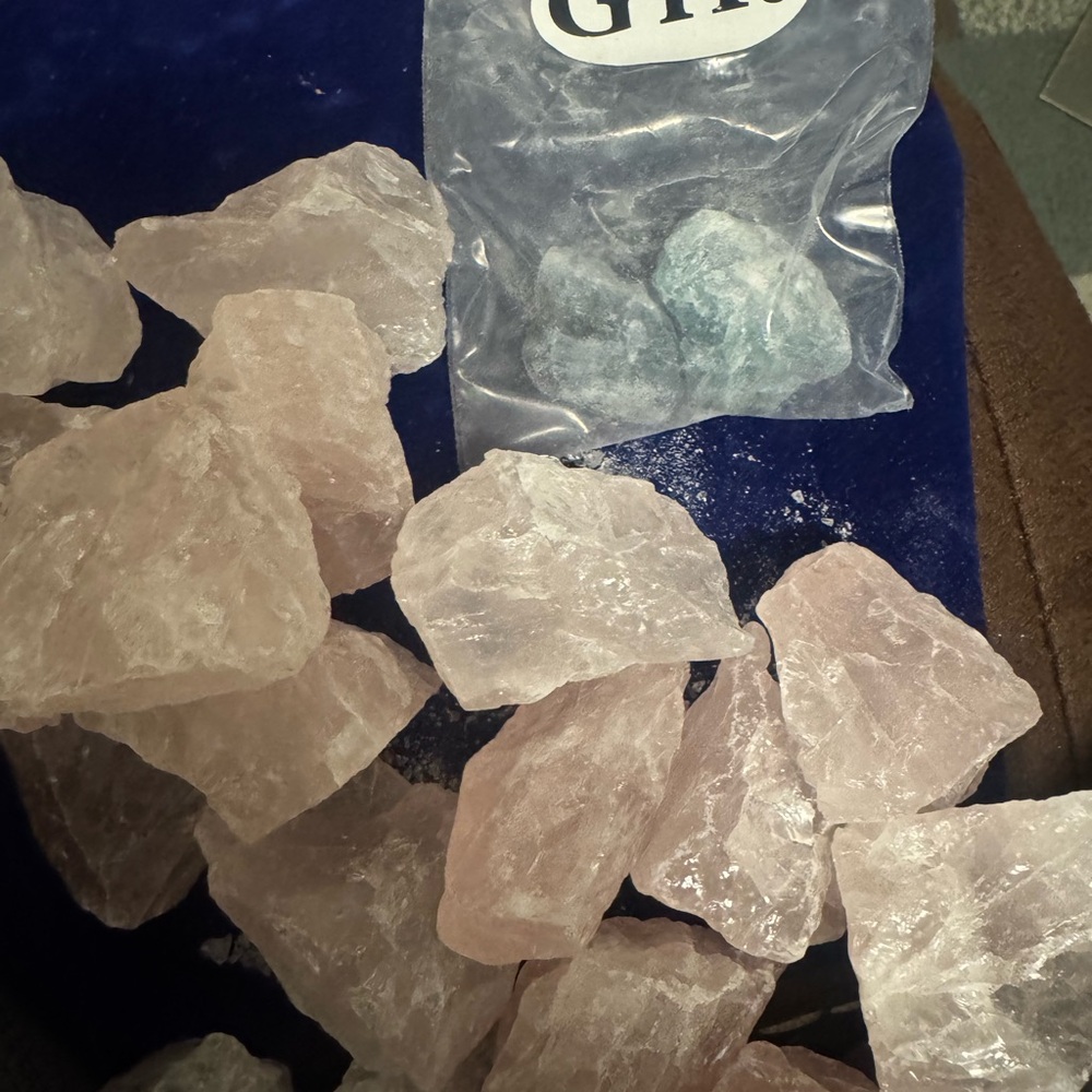 Natural Rose Quartz Crystal Set